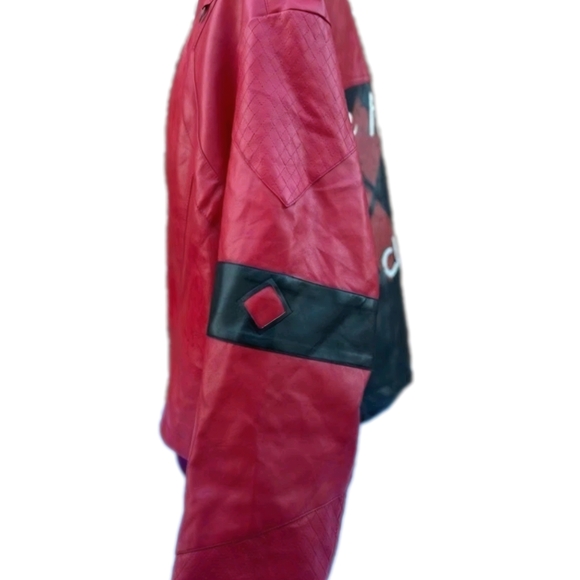 DC Comics (Unisex) Suicide Squad Harley Quinn Live Fast Die Clown Leather Jacket - Picture 8 of 10